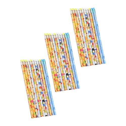 Gogogmee 子供用漫画鉛筆 50本セット 消しゴム付き 滑らかな書き心地 スケッチや絵画に 幼稚園児向け文房具