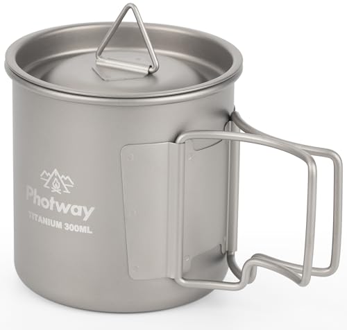 Photway Titanium Camping Mug 300ml with Lid