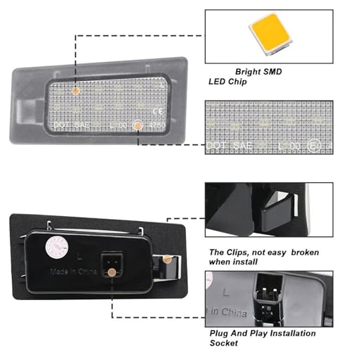 Luces matrícula LED Kia Ceed Wagon luz blanca intensa sin error OCB 2 uds 5