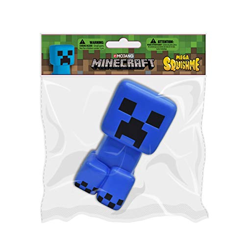 Minecraft Super‑Charged Blue Creeper Mega SquishMe - 6″ Slow‑Rise Scented Foam Stress Toy - Thumbnail 4
