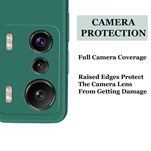 Image of A rtistque Liquid Silicone Matte Shockproof Flexible with Camera Protection Soft Back Cover Case for Infinix Zero 5G - Green