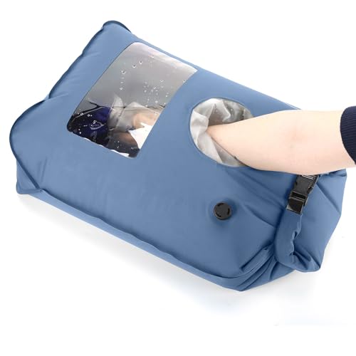Wash Bag Portable Washing Machine for Camping Travel Laundry Washing Bag Baby Clothes Manual Washer...