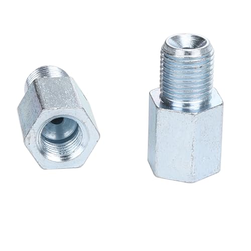 Image of AC PERFORMANCE 3 /8x24 Concave to 7 /16x24 Male Fittings Zinc Steel 2PCS | Female concave to male thread adapter, zinc-coated steel for automotive brake lines