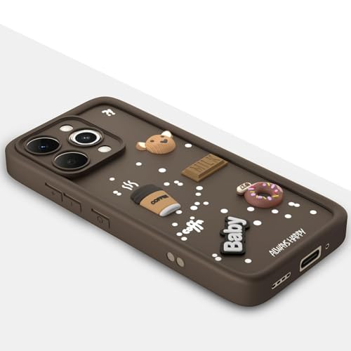 Image of Bintage Ball Bear| Donut| Milk Cake| Baby| Coffee Rubber Case Full Body & Camera Protection Back Cover Compatible for Realme 15 5G - Brown