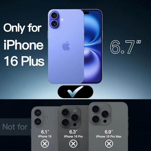Image of DIZORO Compatible for iPhone 16 Plus Case 6.7, Slim Liquid Silicone Case 3 Layers Full Covered Soft Gel Rubber Phone Case Protective Cover 6.7 Inch - Azure Blue