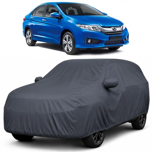 Image of Autofact Car Cover for City 2014-2019 | All Weather Waterproof Full Body Car Cover | Light-Weight Triple-Stitched Outdoor Shield with UV Protection, Dustproof & Heat-Resistant