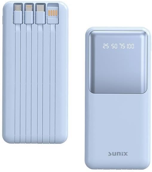 Sunix 12000 Mah Built-in Multi-Wire Portable Powerbank Blue PB-49 with Digital Display