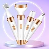 Electric Razors for Women, Shaver for Women, Trimmer for Women, 4 in 1 Lady Electric Bikini Shaver for Women Pubic Hair for Face, Underarm and Legs