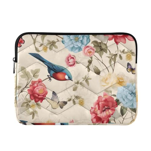 Funda para portátil 13-14 pulg con diseño floral vintage