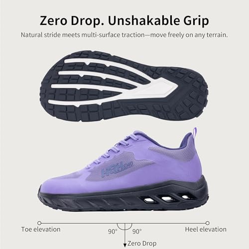 Image of Women Wide-Toe Box Walking Athletic Sneakers Zero Drop Tennis Shoes Wide Width Running Jogging for Gym Outdoor Sport