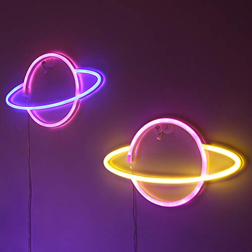 Image of LED Neon Light Sign Moon Star Heart Night Light for Kids' Bedroom Wall Art Romantic Christmas Birthday Gift