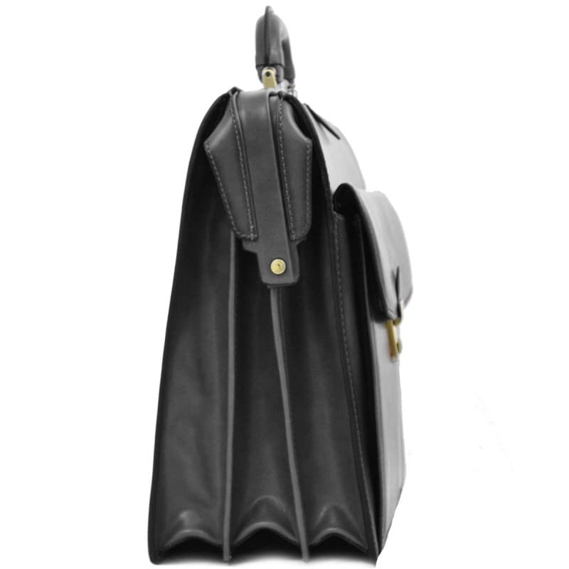 Katana - Cartable américain en cuir - noir - 44 x 32 x 18 cm - Noir