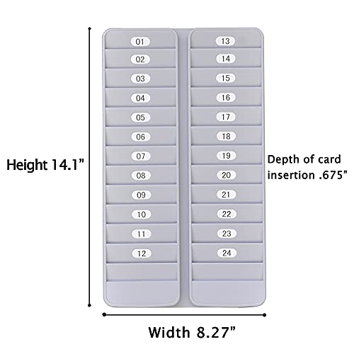 Jmiuhacou Card Rack,Keeps Swipe Cards, Badges, Id's And Other Items Neatly Organized,Includes Self-Adhesive Number Labels (24Slot) #TOP1