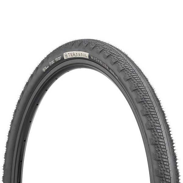 Teravail Washburn Pneumatico Bici 650x47 - Battistrada Slick, Pareti Laterali Durevoli, Tubeless Ready, Nero
