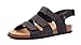 Produktbild Nordan 021300 Bequeme Herren Sandalen aus echtem Leder. Sandalen Herren mit anatomisch geformtem Fußbett (schwarz 0501, 42)