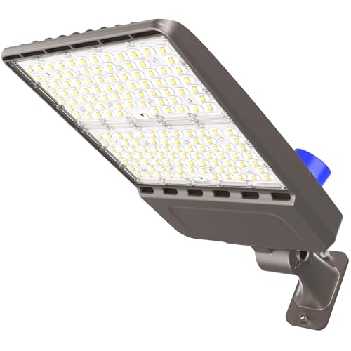 480V LED Parking Lot Light, 300W LED Shoebox Light AC 277-480V,UL & ETL, IP65 Waterproof Dusk to Dawn Parking Lot Light with Arm Mount, Outdoor Street Light for Parking Lot Sports Stadium
