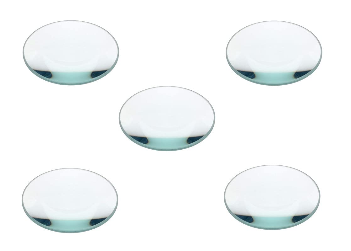 ERH India 5 pcs of Convex Lens (Diameter-50 mm Diameter) (Focal Length-100 cm) for DIY Science Experiments and Projects Kits