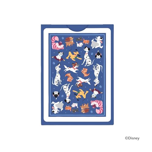 Image of Bicycle Disney Cats and Dogs Playing Cards Lady Tramp Chesire 1 Deck | Disney dogs in black suits cats in red, Ensemble card back with Dalmatians Lady and Tramp and Cheshire Cat