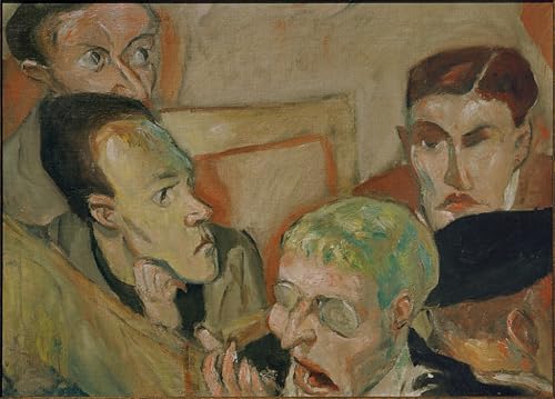 Tableau les accusés Max Beckmann impression sur toile déco 60x90cm