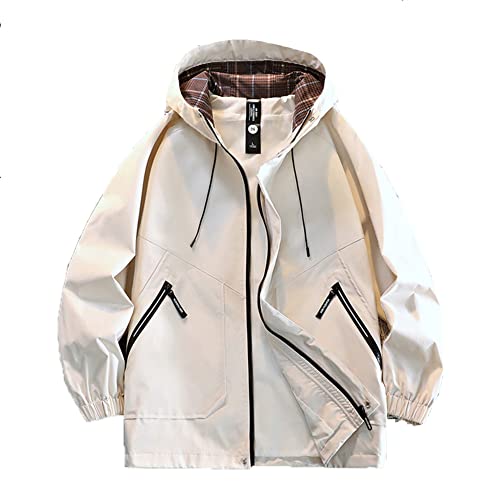 Veste d'extérieur blanche homme XXXL : parkas amples et confortables