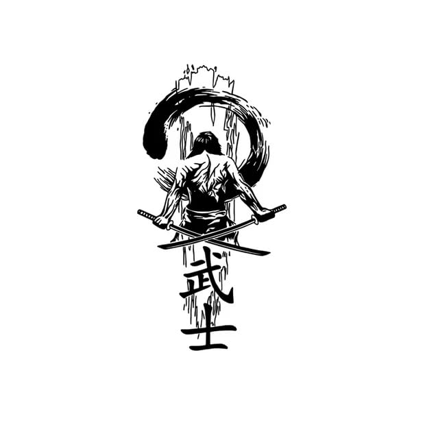 Tattoos Enso Samurai Semi-Permanent Tattoo for Men & Women | Long-Lasting Temporary Design with Primer Wipe Included for Realistic Application | Waterproof Minimalist Body Art-image-37