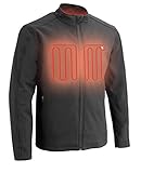 Milwaukee Leather MPM1762SET Men's Black 'Heated' Collarless Soft Shell Jacket (Battery Pack Included) - X-Large