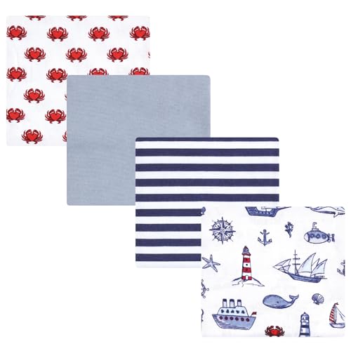 Image of Hudson Baby Unisex Baby Cotton Flannel Receiving Blankets, Lighthouse, One Size