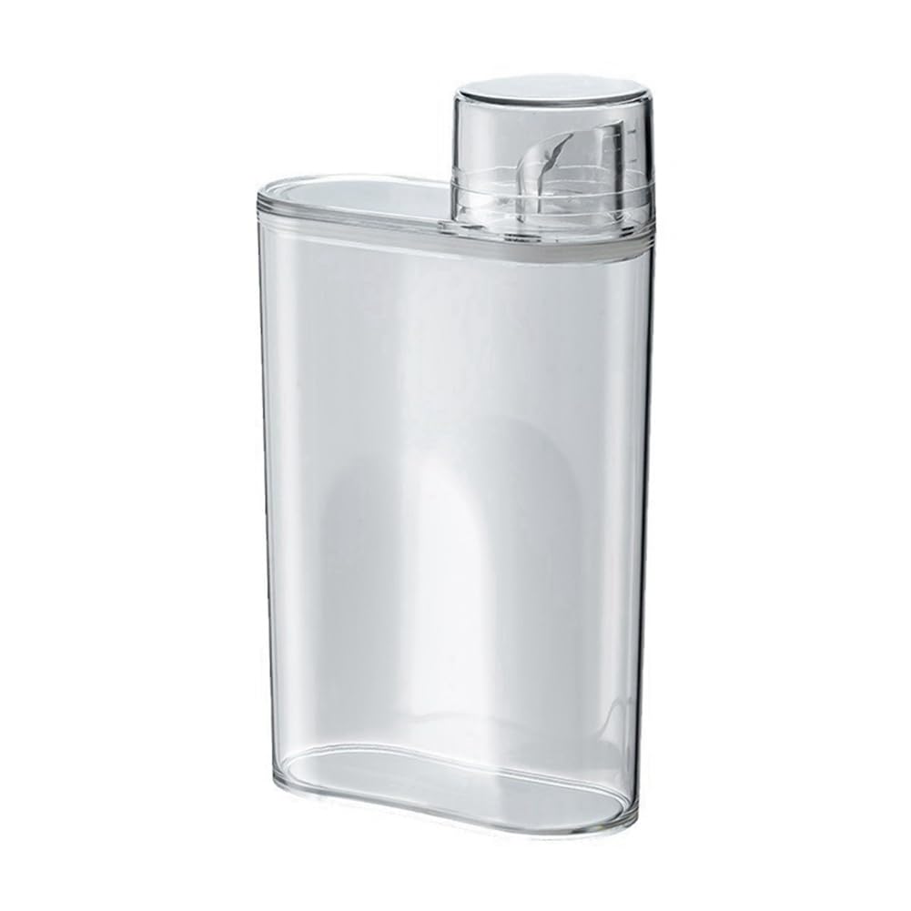 Vjsujehgy Transparent Laundry Detergent Dispenser Bottle Sealed Tank for Detergent Powder Laundry Room