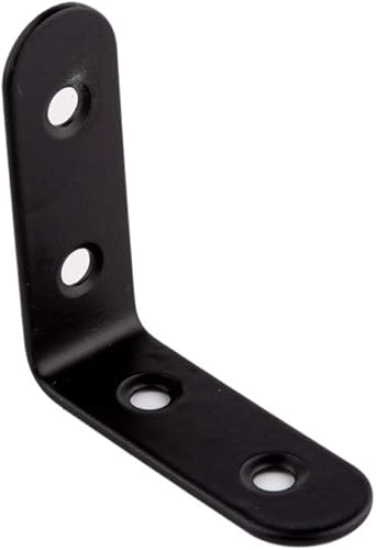 Miniatura 5 de Soporte de esquina, soporte de esquina en L de acero inoxidable negro resistente, soportes de ángulo de unión recta, soporte flotante para colgar en