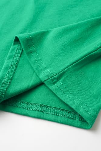 Image of Girls' St. Patrick's Day T-Shirt, Pink with Green Sequin Shamrock, Short Sleeve