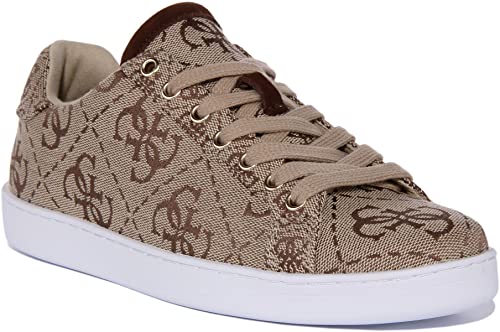 GUESS FL5RS6FAL12 Women's Rosalia 4G Logo Sneaker Trainers (Lattee, UK 6)