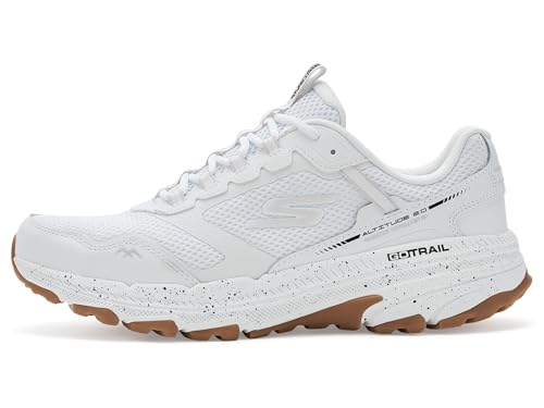 Image of Skechers Women's Trail Altitude 2.0 Ravine | Lace-up leather & mesh upper, Skechers Air-Cooled Goga Mat breathable insole with high-rebound cushioning, Water-repellent