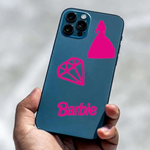 Image of Zesta Aesthetic Stickers for Laptop /Waterproof Anime Decal for Books /Vinyl Sticker for Fridge /Easy to Use Korean Car Sticker Kawaii Cute Stickers (Barbie)