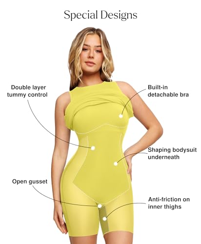 Image of Popilush Built-in Bra Shapewear Maxi Dresses for Women Sleeveless