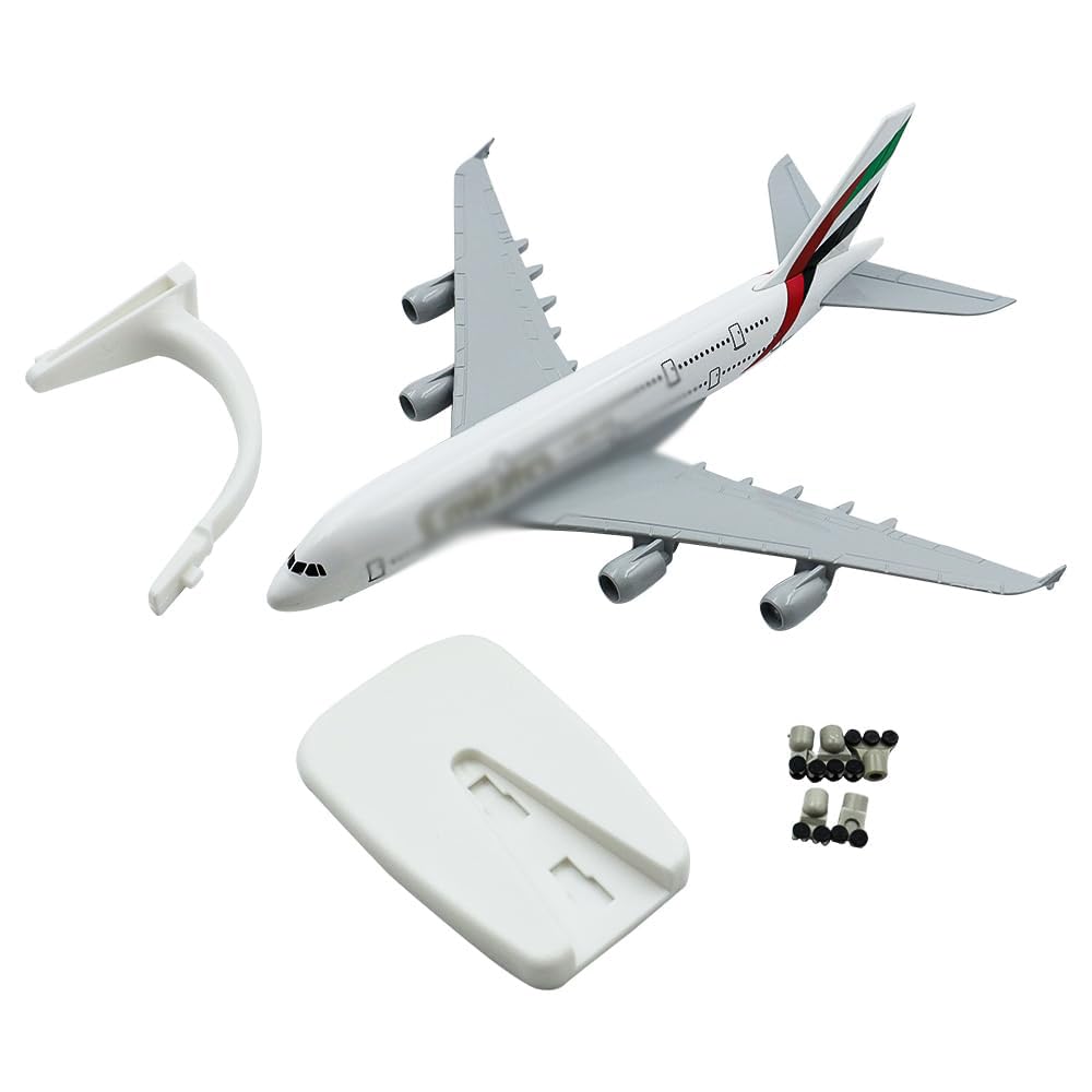 POFET 380 Aircraft Model Die-Cast Decorative Model For Home Office Desktop Collection, approx. 14 x 15.5 x 14 cm