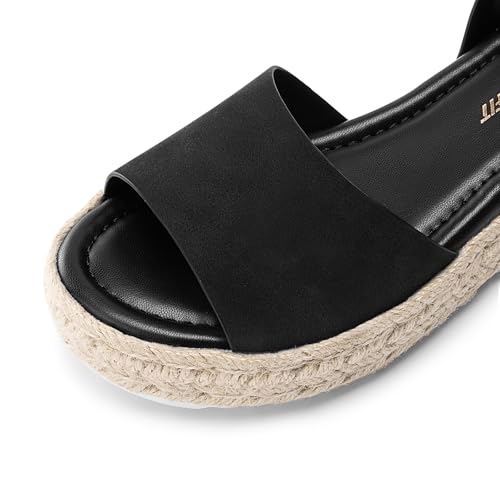 Image of Athlefit Women's Espadrille Platform Wedge Sandals