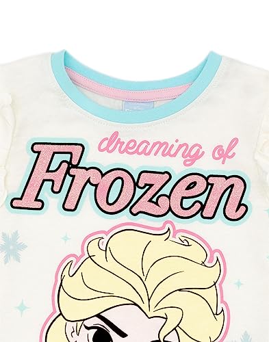 Disney Frozen Girls Pajama Set | Kids T-Shirt & Shorts PJs Loungewear | Elsa Princess NIghtwear Pajama Gift for Children4