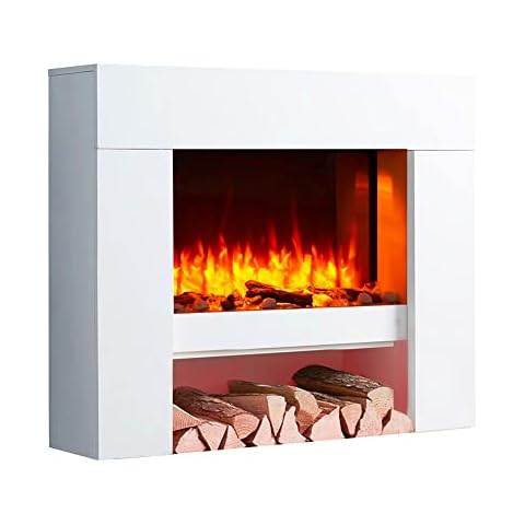 Endeavour Fires Staxton Electric Fireplace Suite, 1&2kW, 7 day Programmable Remote Control in off white MDF Fireplace Suite Cover