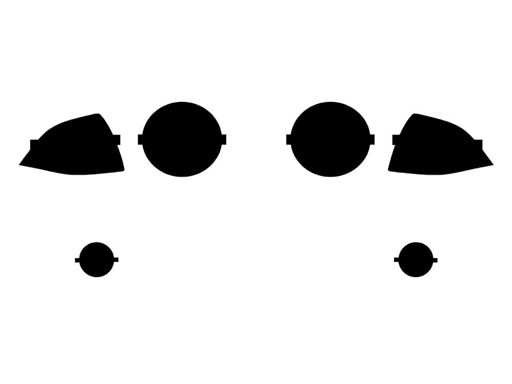 Rvinyl Headlight Tint Covers Compatible with Jeep Compass 2007-2010 - Blackout Smoke