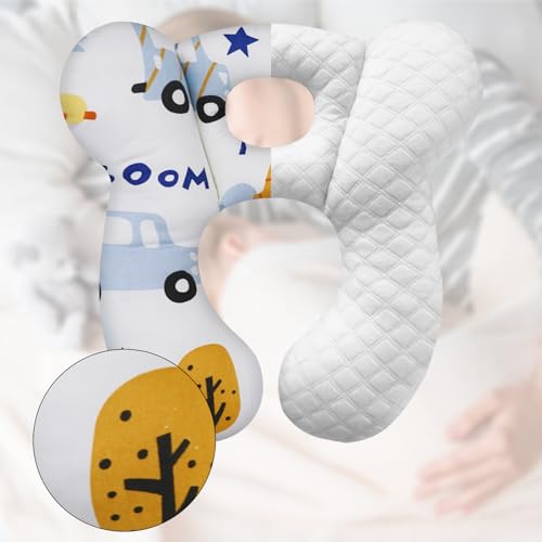 Image of Baby Travel Pillow, Infant Kid's Cushion Soft and Skin Friendly for Car Seat, Pushchair and Stroller (Style I)