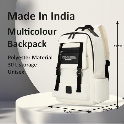 Image of Tinytot 30 Litre Japanese Korean Style School Bag Water-Resistant Laptop & Travel Backpack - Unisex Large 18 Inches Multipurpose Student Backpack for Boys & Girls, Men & Women