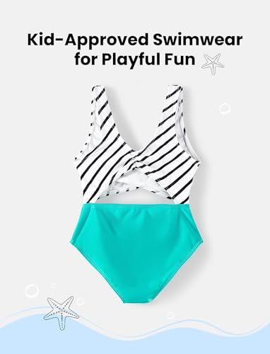 PATPAT Family Matching Swimsuits Swimwear Set for Couples Mommy and Me Striped Spliced Bathing One-Piece Swimsuits