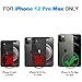 Nvollnoe for iPhone 12 Pro Max Case with Card Holder Heavy Duty Protective Dual Layer Shockproof Hidden Card Slot Slim Wallet Case for iPhone 12 Pro Max for Men&Women(Black)