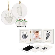 KeaBabies Baby Hand and Footprint Kit and Baby Handprint and Footprint Kit for Newborn Boys & Girls - Personalized Baby Foot Printing Kit for Newborn - Inkless Hand and Footprint Maker Baby Kit