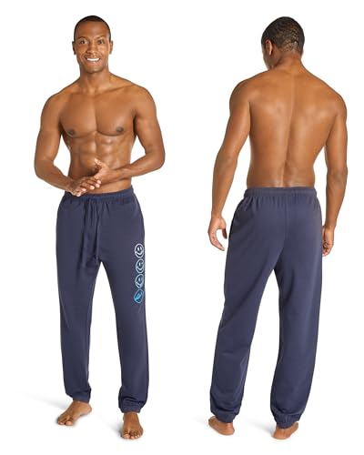 JOE BOXER French Terry Mens Pajama Pants with Pockets, Logo Print Mens Sleep Pants, Loungewear and Sleepwear3