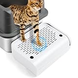 Bartuke Katzentoilette, Katzenrampe/Treppe/Katzenfänger mit Filterfunktion, leicht zu reinigen, Filterpedal ideal für Kätzchen und ältere Katzen (Weiß)