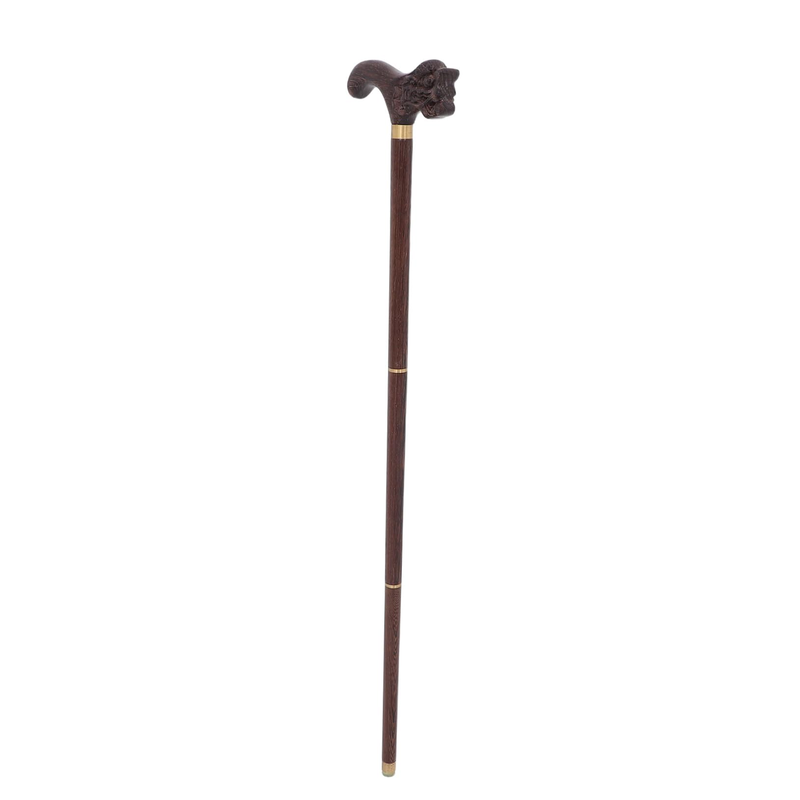 Bastón de Madera Maciza de Tres Secciones, Soporte Ligero