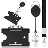 Photo Gallery hoinya lanyards - confezione da 3 cordini retrattili e porta badge, nero , taglia unica Photo Gallery hoinya lanyards - confezione da 3 cordini retrattili e porta badge, nero , taglia unica