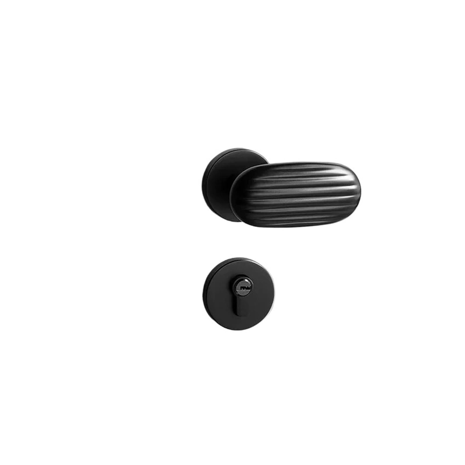 BSAXITHZB Indoor Silent Lock Zinc Alloy Door Handle(A Black)