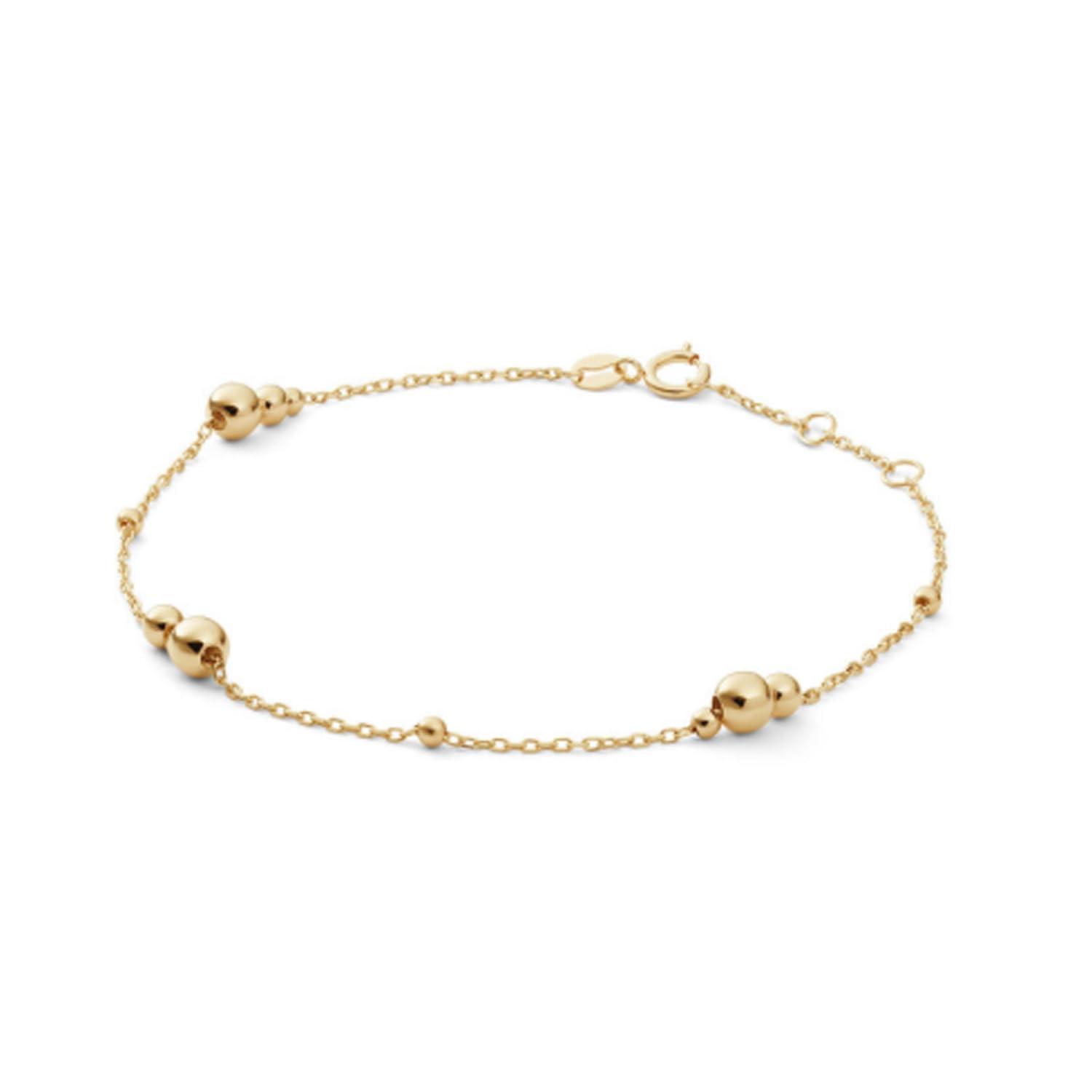 JACKIE GOLD Schmuck Damen | 14 Karat / 585 Echt Gold Armband | Lion’s Head Bracelet JKB26.614 | 16 – 17 – 18 cm Länge verstellbar | Armkette mit Kugeln